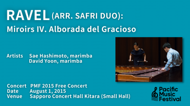 写真：[PMF 2015] Ravel (arr. Safri Duo): Miroirs IV. Alborada del Gracioso