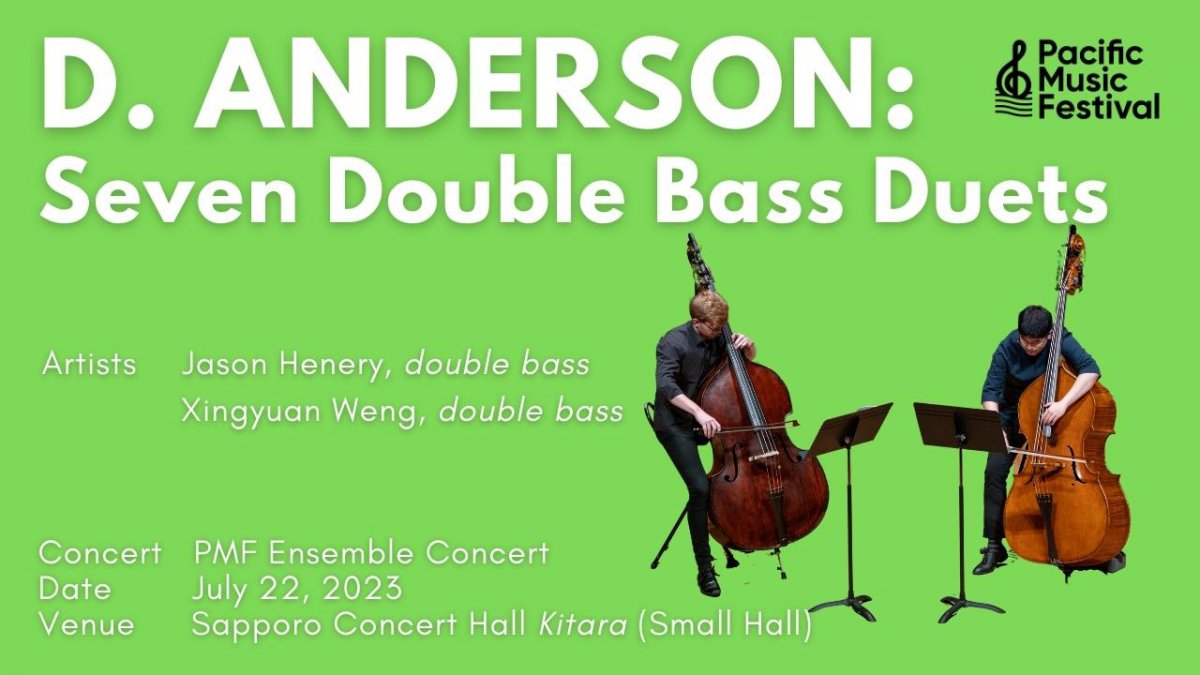 [PMF 2023 video] Anderson 7 Double Bass Duets Latest News PMF