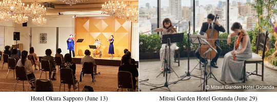 Hotel Okura Sapporo (June 13) / Mitsui Garden Hotel Gotanda (June 29)