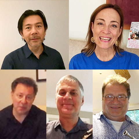 photo:Daniel Matsukawa (bassoon / PMF AMERICA), Sarah Willis (horn / PMF BERLIN), Stephen Williamson (clarinet / PMF AMERICA), Stephen Rose, (violin / PMF AMERICA), William Caballero (horn / PMF AMERICA)