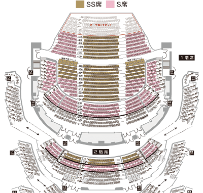 札幌コンサートホールKitara 座席図