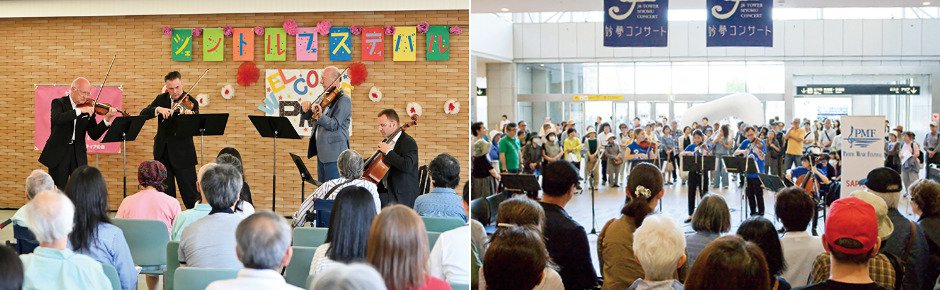 写真：市民との交流