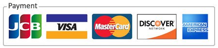 payment: JCB / Master card / discover / american express